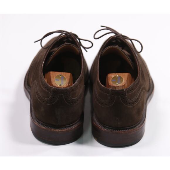 Sid Mashburn Brown Suede Wingtip Oxford Dress Shoes Made in England UK 10.5 main image 7